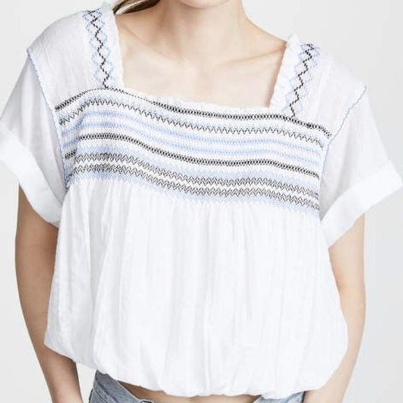 Free People Wandering Skies Blouse - Picture 1 of 6